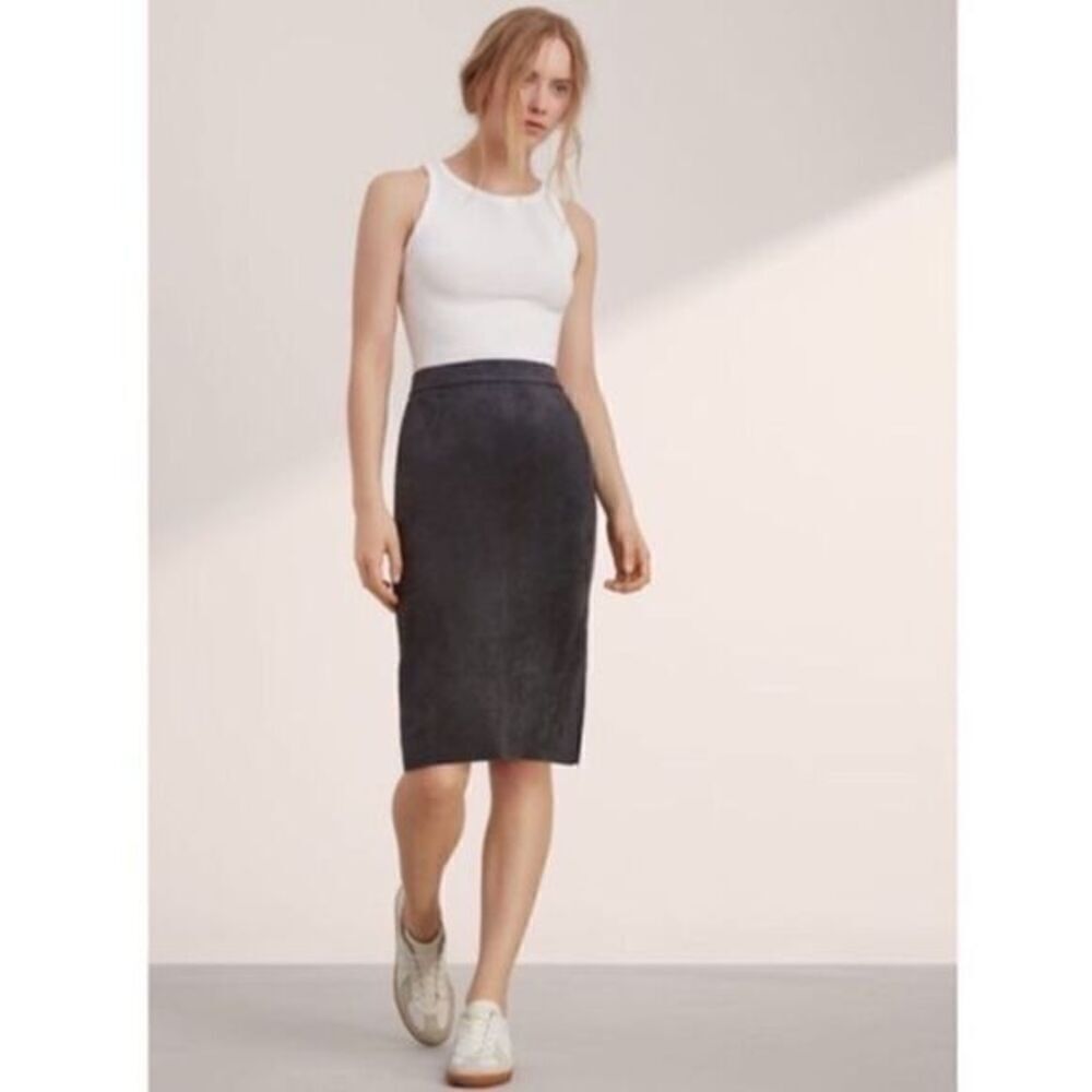 Aritzia Wilfred Free Lis Vegan Suede Pencil Skirt